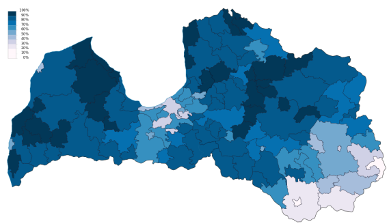 Latvian-speaking areas